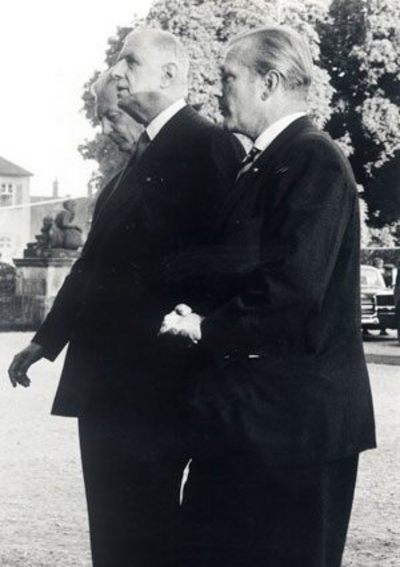 Staatspräsident de Gaulle und Ministerpräsident Kiesinger. Foto: Wilhelm Röckl. LKZ.