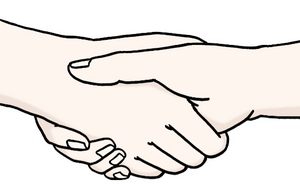 Grafik: Hände schütteln