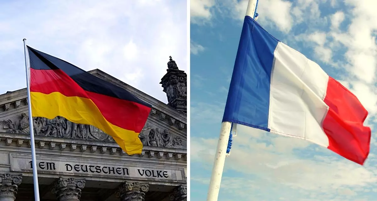 Deutsch-französische Freundschaft. Grafik: erstellt über Canva. 