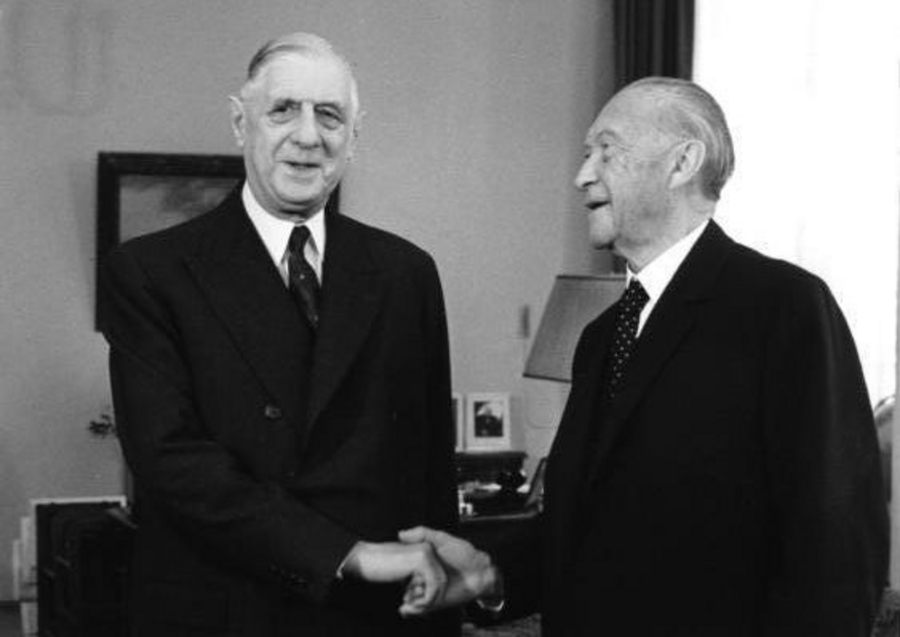 Konrad Adenauer und Charles de Gaulle. Bundesarchiv. Bonn.
