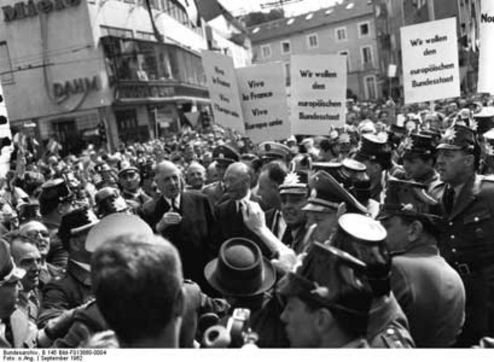Adenauer und de Gaulle in der Bonn